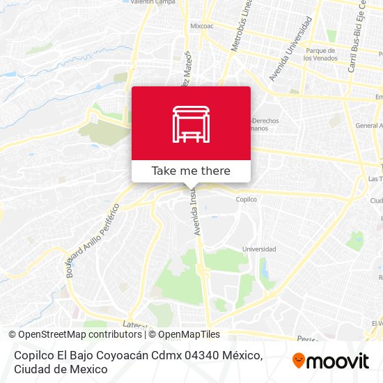 Copilco El Bajo Coyoacán Cdmx 04340 México map