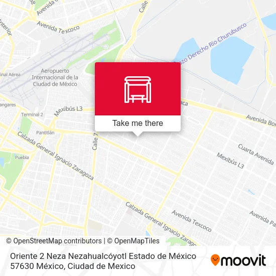 Oriente 2 Neza Nezahualcóyotl Estado de México 57630 México map