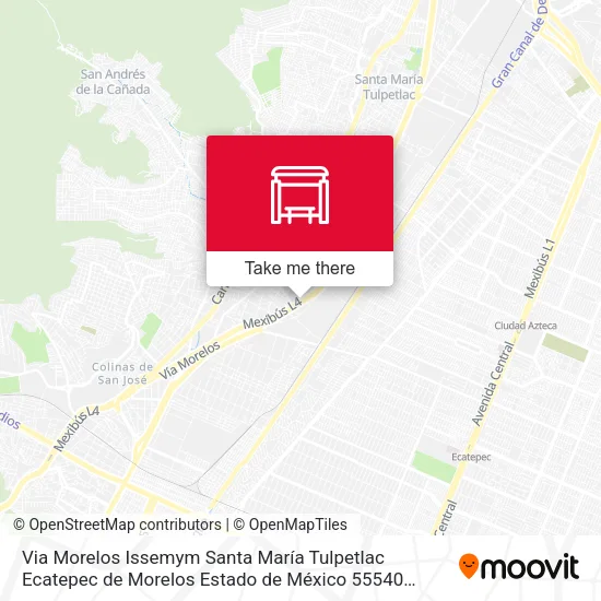 Via Morelos Issemym Santa María Tulpetlac Ecatepec de Morelos Estado de México 55540 México map