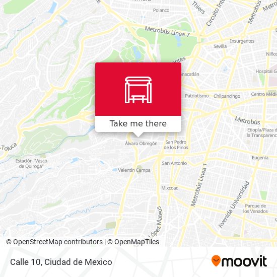 Calle 10 map