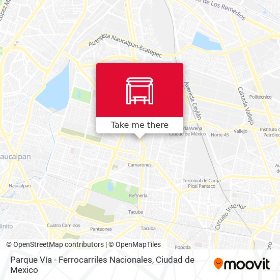 Parque Vía - Ferrocarriles Nacionales map
