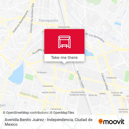 Avenida Benito Juárez - Independencia map