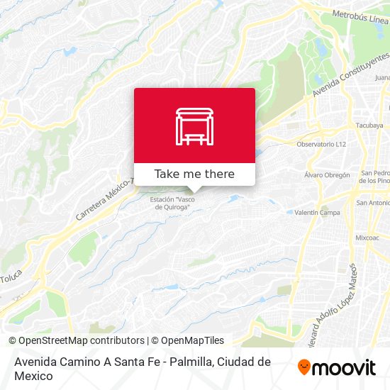 Mapa de Avenida Camino A  Santa Fe - Palmilla