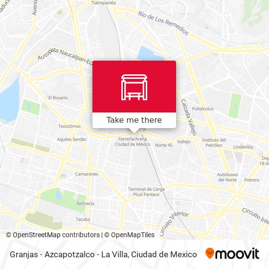 Granjas - Azcapotzalco - La Villa map