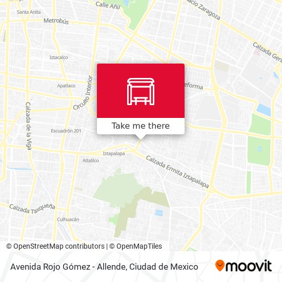 Avenida Rojo Gómez - Allende map