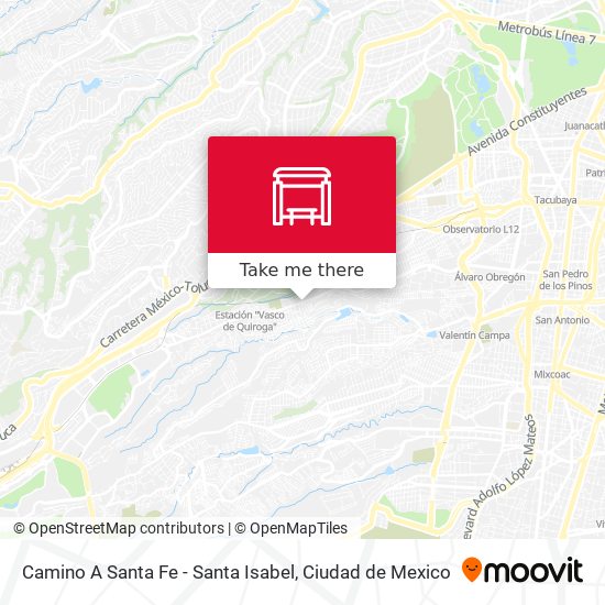 Camino A Santa Fe - Santa Isabel map