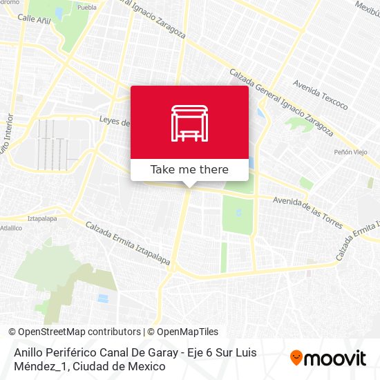 Anillo Periférico Canal De Garay - Eje 6 Sur Luis Méndez_1 map