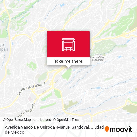 Avenida Vasco De Quiroga -Manuel Sandoval map