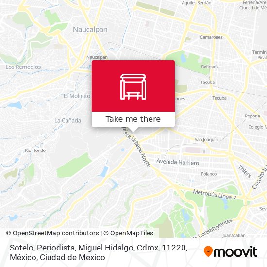 Mapa de Sotelo, Periodista, Miguel Hidalgo, Cdmx, 11220, México