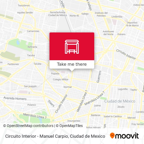 Mapa de Circuito Interior - Manuel Carpio