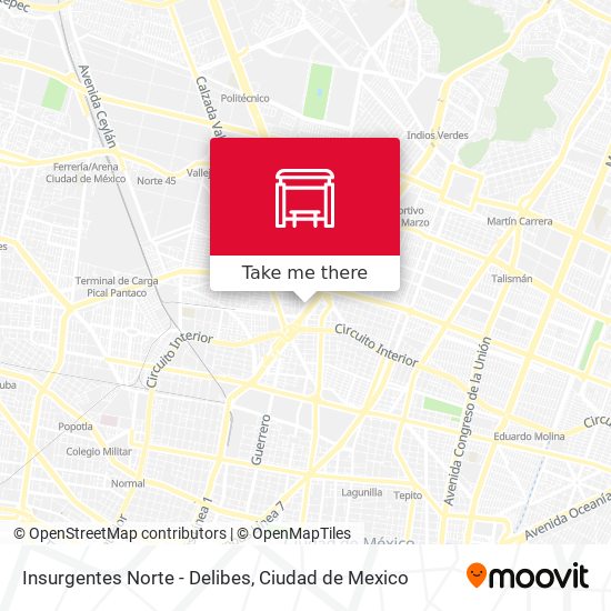 Insurgentes Norte - Delibes map