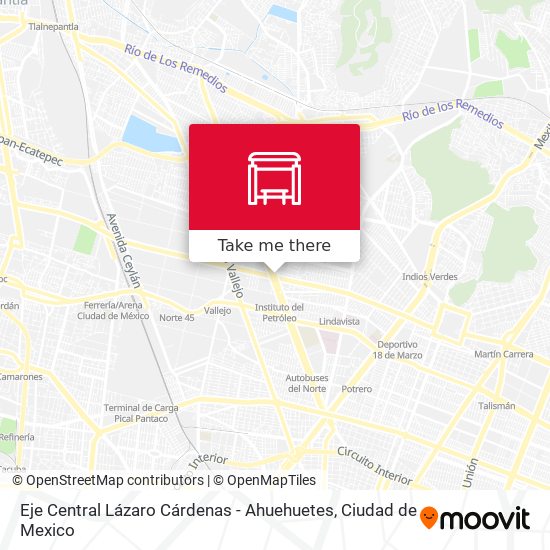 Eje Central Lázaro Cárdenas - Ahuehuetes map
