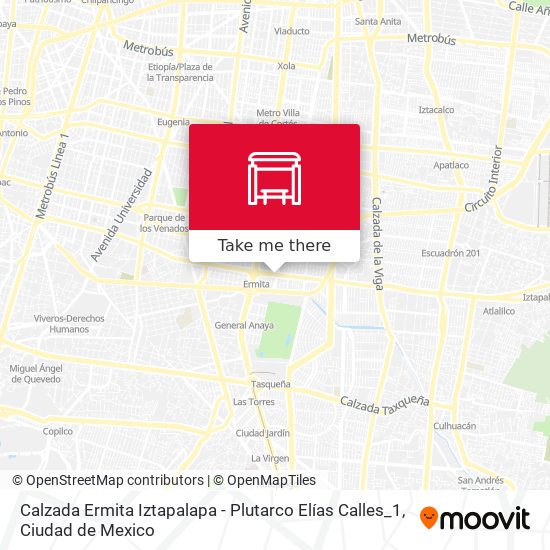 Calzada Ermita Iztapalapa - Plutarco Elías Calles_1 map