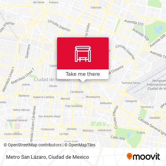 Metro San Lázaro map