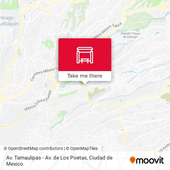 Av. Tamaulipas - Av. de Los Poetas map