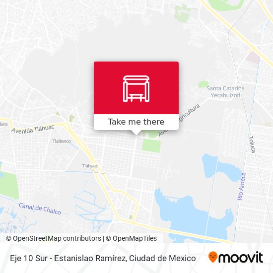 Mapa de Eje 10 Sur - Estanislao Ramírez