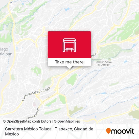 Carretera  México Toluca - Tlapexco map