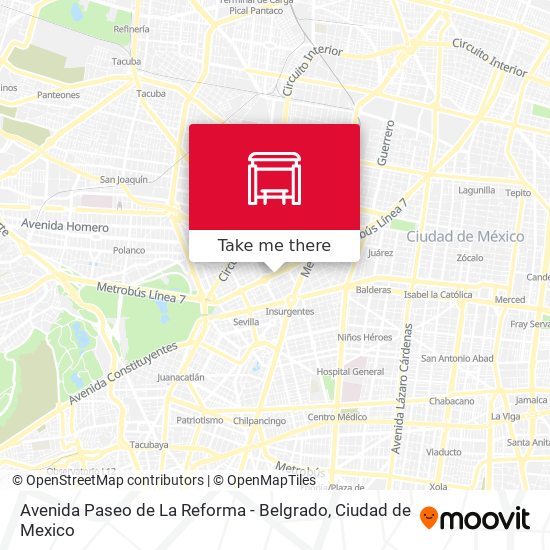 Avenida Paseo de La Reforma - Belgrado map