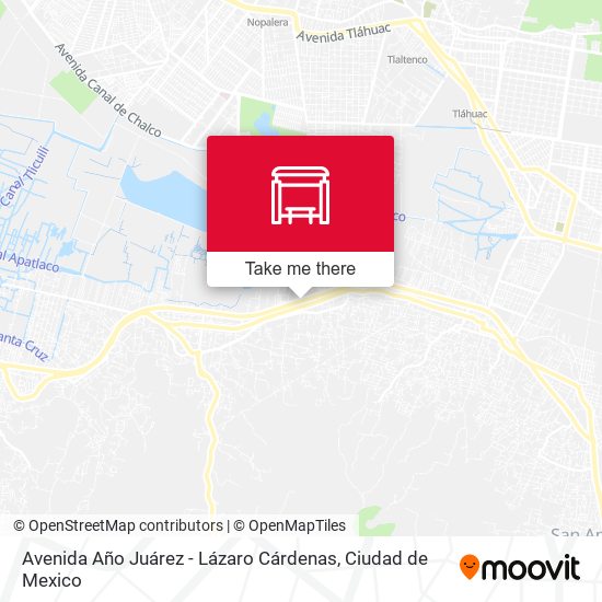 Avenida Año Juárez - Lázaro Cárdenas map