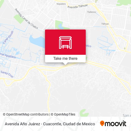 Avenida Año Juárez - Cuacontle map