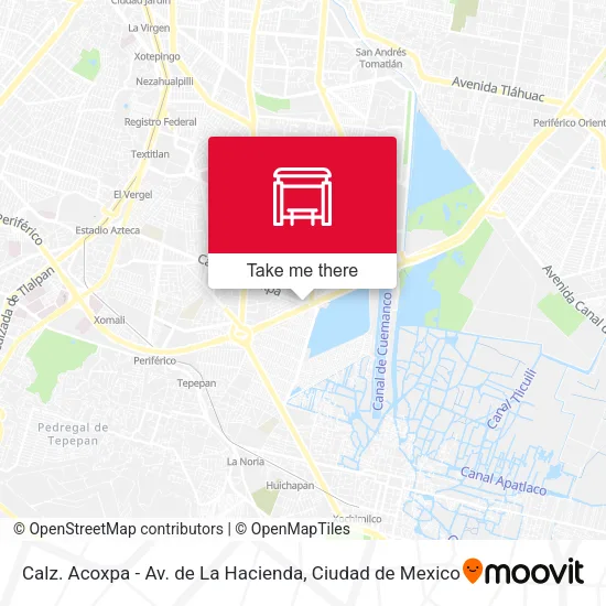 Mapa de Calz. Acoxpa - Av. de La Hacienda