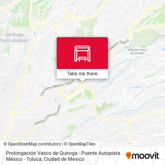 Prolongación Vasco de Quiroga - Puente Autopista México - Toluca map