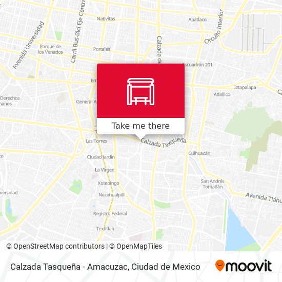 Calzada Tasqueña - Amacuzac map