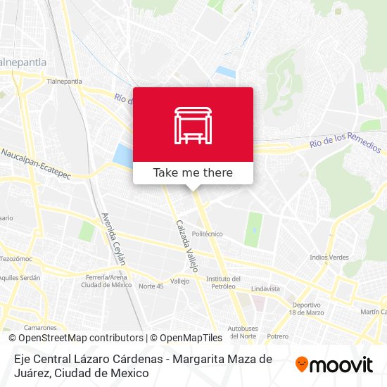 Eje Central Lázaro Cárdenas - Margarita Maza de Juárez map