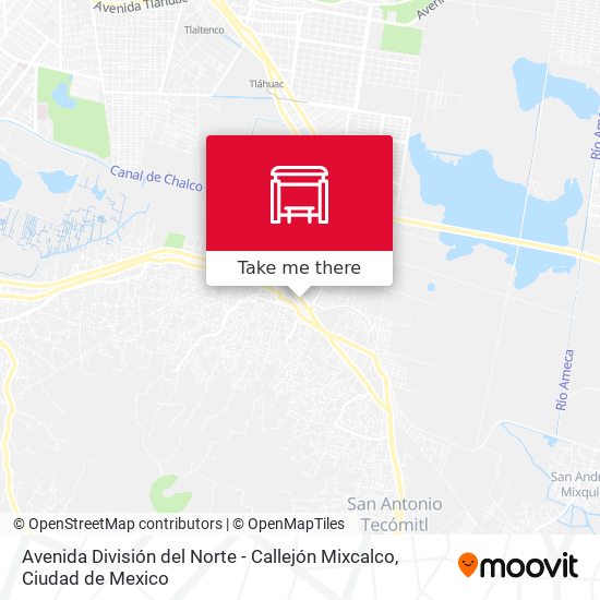 Avenida División del Norte - Callejón Mixcalco map