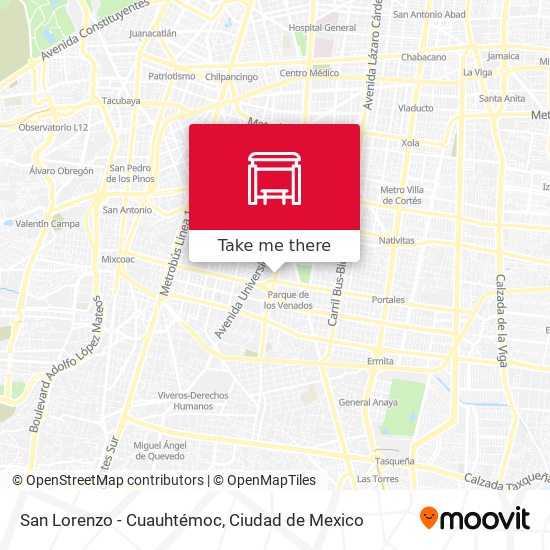 San Lorenzo - Cuauhtémoc map