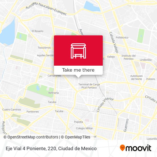 Eje Vial 4 Poniente, 220 map