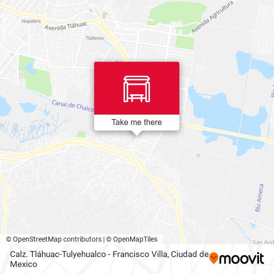 Calz. Tláhuac-Tulyehualco - Francisco Villa map