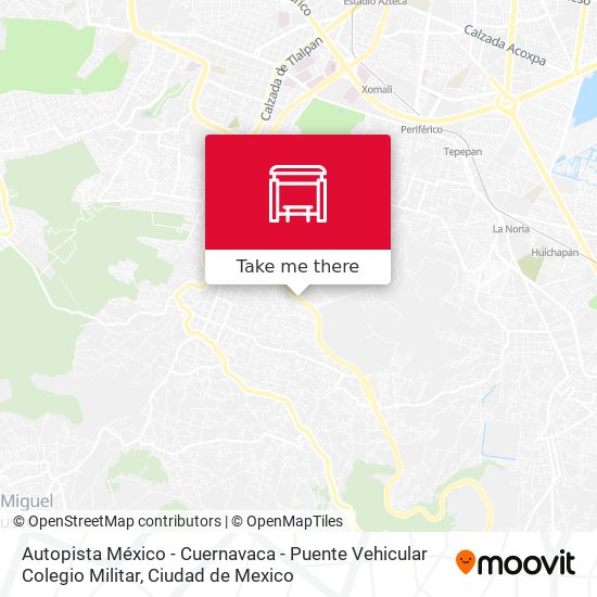 Autopista México - Cuernavaca - Puente Vehicular Colegio Militar map