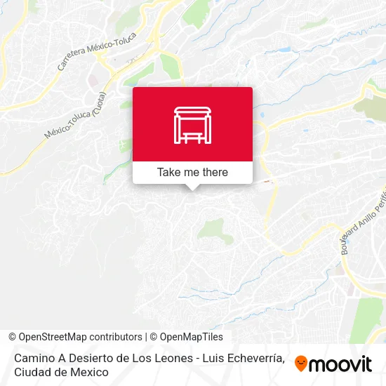 Camino A Desierto de Los Leones - Luis Echeverría map
