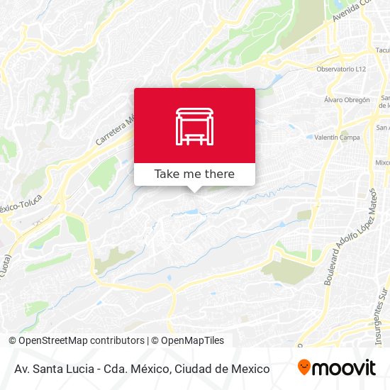Av. Santa Lucia - Cda. México map