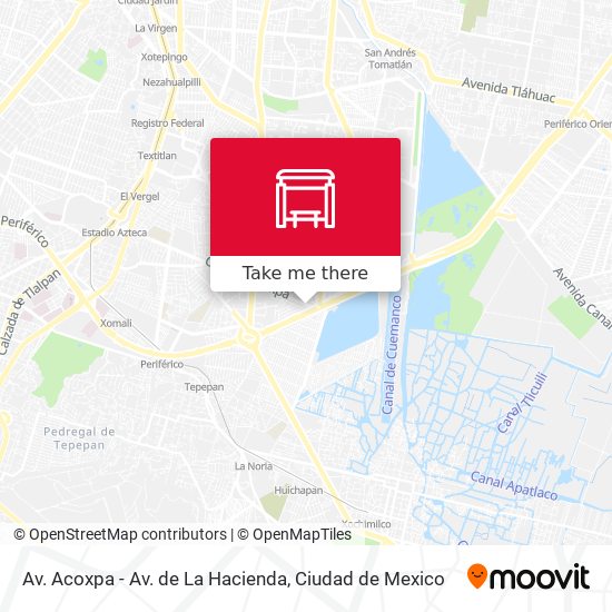Av. Acoxpa - Av. de La Hacienda map