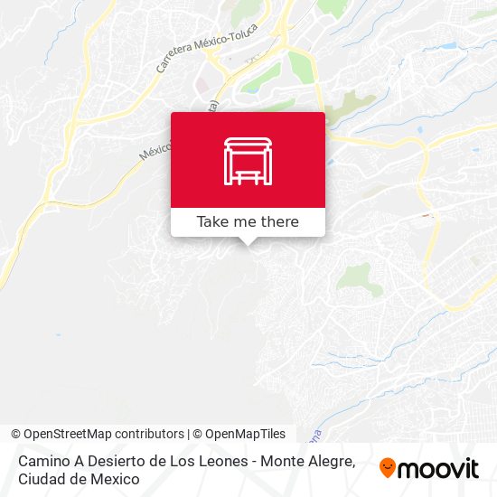 Camino A Desierto de Los Leones - Monte Alegre map