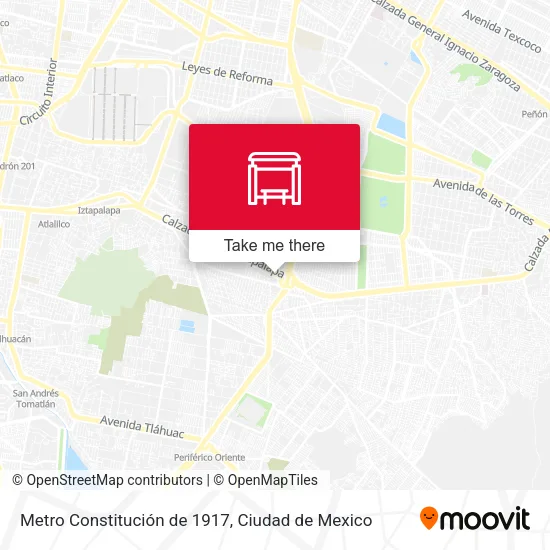 Mapa de Metro Constitución de 1917