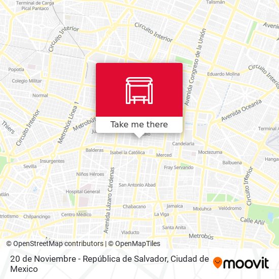 20 de Noviembre - República de Salvador map