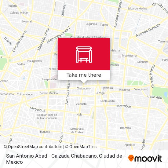 San Antonio Abad - Calzada Chabacano map