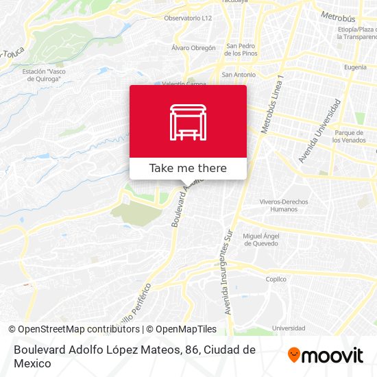 Mapa de Boulevard Adolfo López Mateos, 86