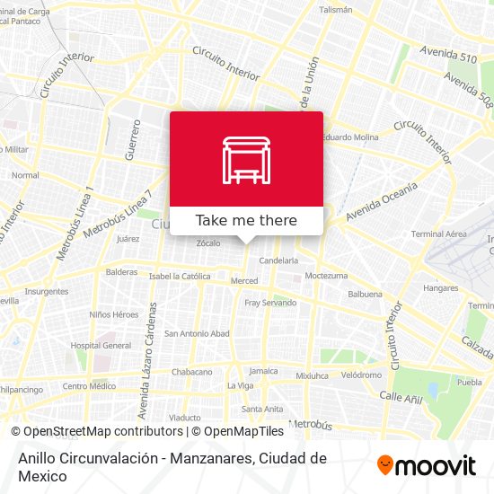 Anillo Circunvalación - Manzanares map