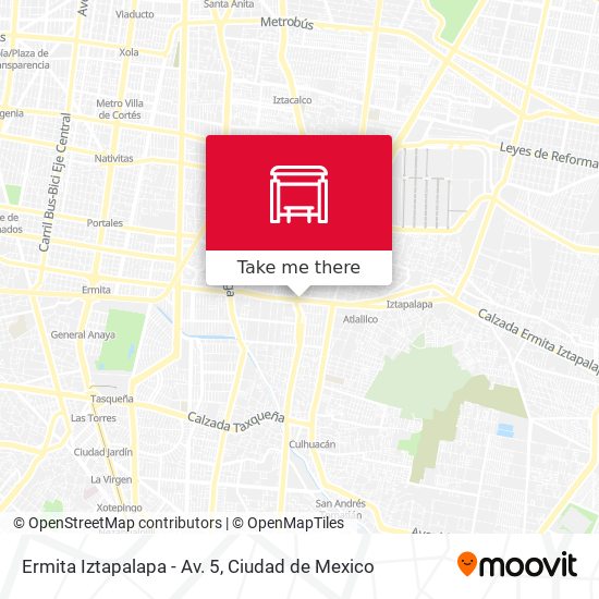 Ermita Iztapalapa - Av. 5 map