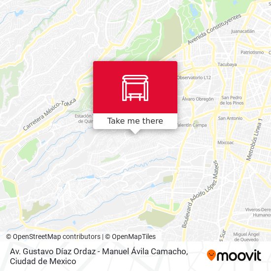 Mapa de Av. Gustavo Díaz Ordaz - Manuel Ávila Camacho