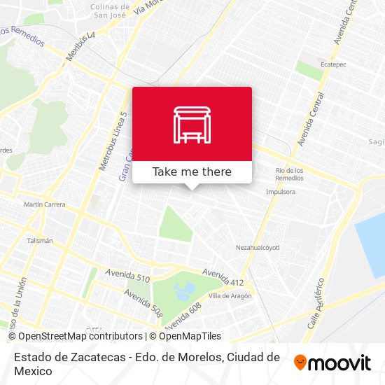 Mapa de Estado de Zacatecas - Edo. de Morelos
