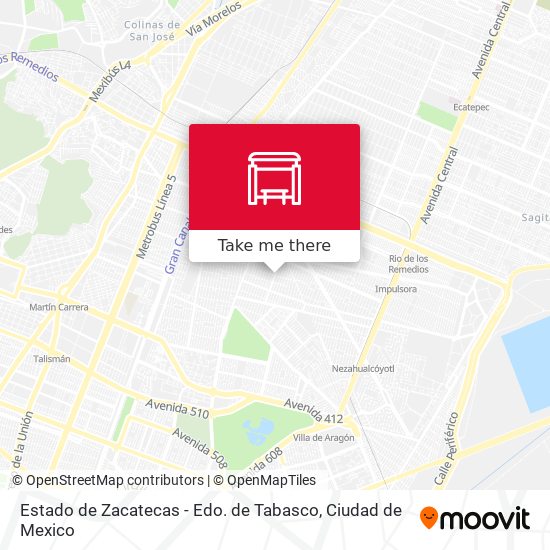 Estado de Zacatecas - Edo. de Tabasco map