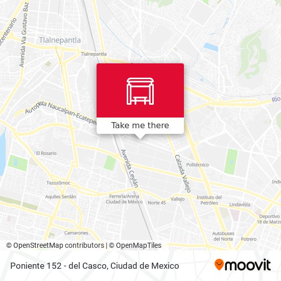 Poniente 152 - del Casco map