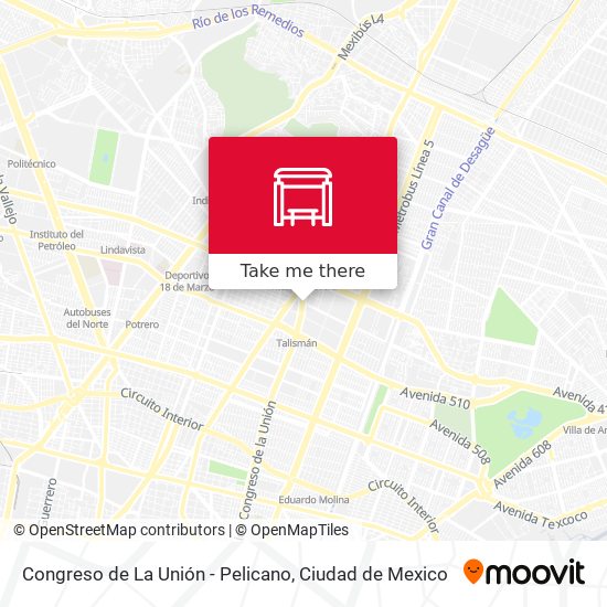 Congreso de La Unión - Pelicano map