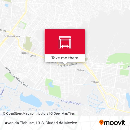Avenida Tlahuac, 13-S map