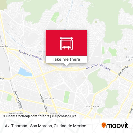 Mapa de Av. Ticomán - San Marcos